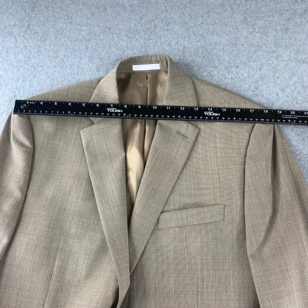 Lauren Ralph Lauren‎ Blazer 42L Brown Wool Blend Natural Stretch Jacket